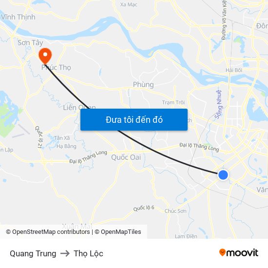 Quang Trung to Thọ Lộc map