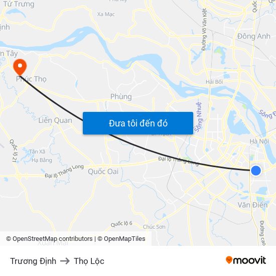 Trương Định to Thọ Lộc map