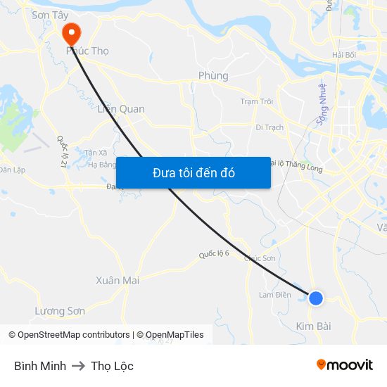 Bình Minh to Thọ Lộc map