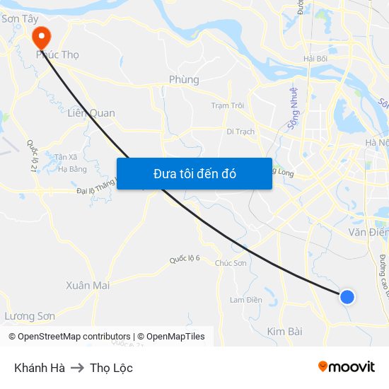 Khánh Hà to Thọ Lộc map