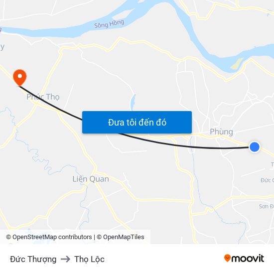 Đức Thượng to Thọ Lộc map