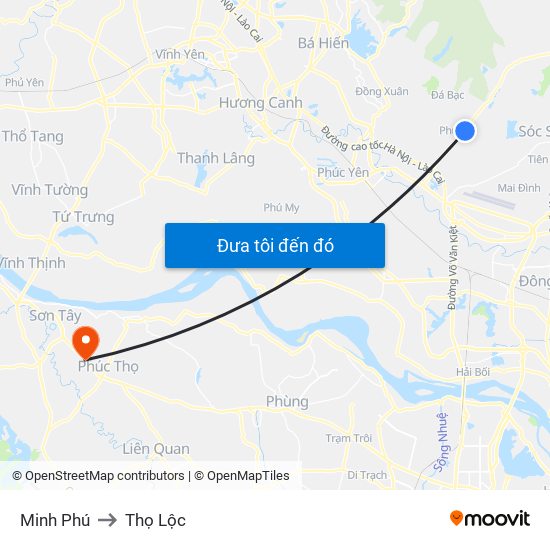 Minh Phú to Thọ Lộc map