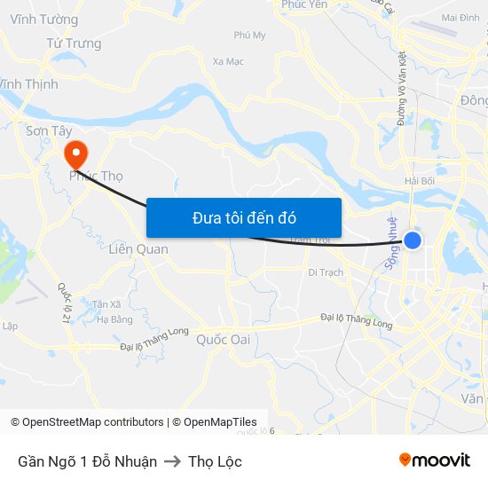 Gần Ngõ 1 Đỗ Nhuận to Thọ Lộc map