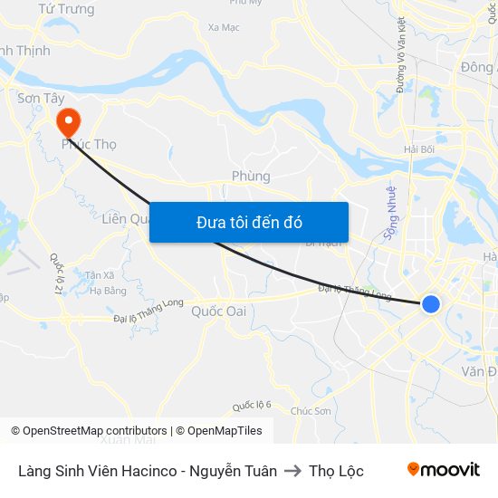 Làng Sinh Viên Hacinco - Nguyễn Tuân to Thọ Lộc map
