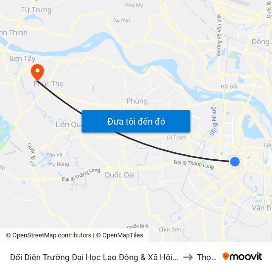 Đối Diện Trường Đại Học Lao Động & Xã Hội - 48 Trần Duy Hưng to Thọ Lộc map