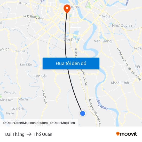 Đại Thắng to Thổ Quan map