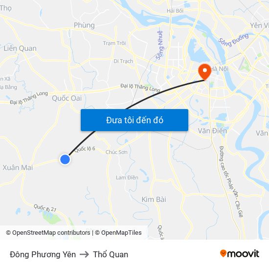 Đông Phương Yên to Thổ Quan map