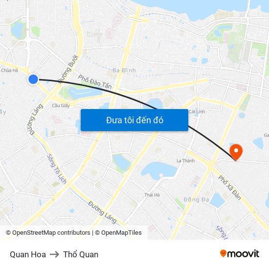 Quan Hoa to Thổ Quan map