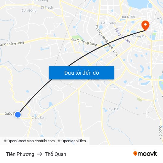 Tiên Phương to Thổ Quan map