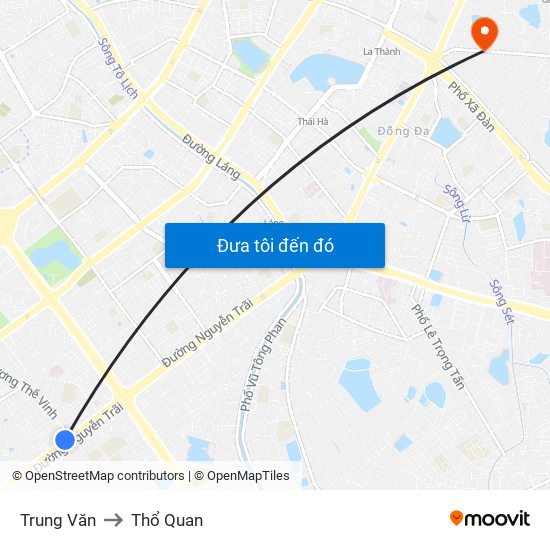 Trung Văn to Thổ Quan map