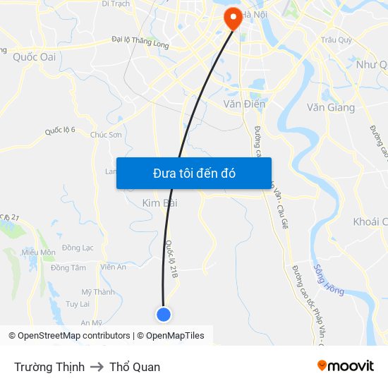 Trường Thịnh to Thổ Quan map