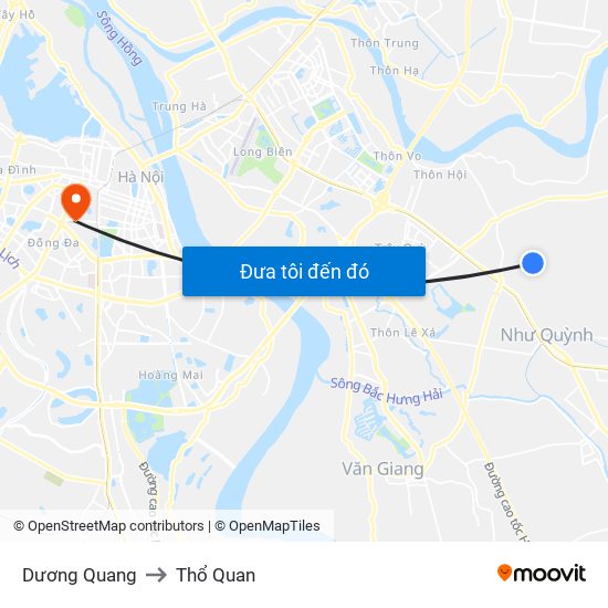 Dương Quang to Thổ Quan map
