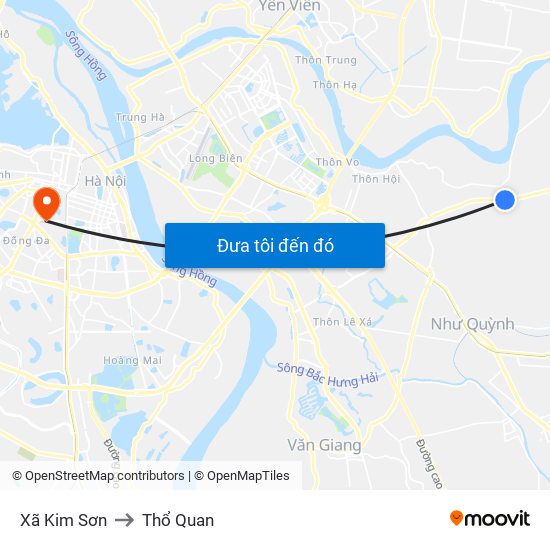 Xã Kim Sơn to Thổ Quan map