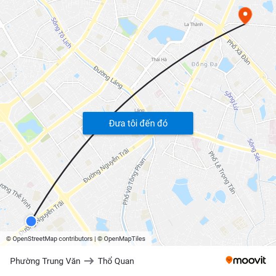 Phường Trung Văn to Thổ Quan map