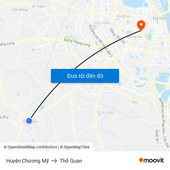 Huyện Chương Mỹ to Thổ Quan map