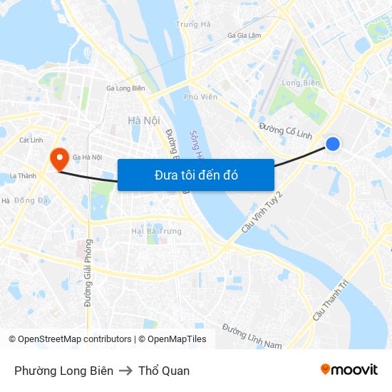 Phường Long Biên to Thổ Quan map