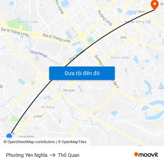 Phường Yên Nghĩa to Thổ Quan map