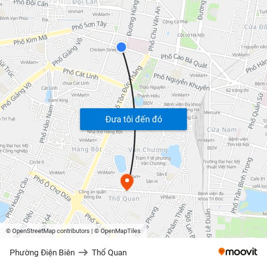 Phường Điện Biên to Thổ Quan map
