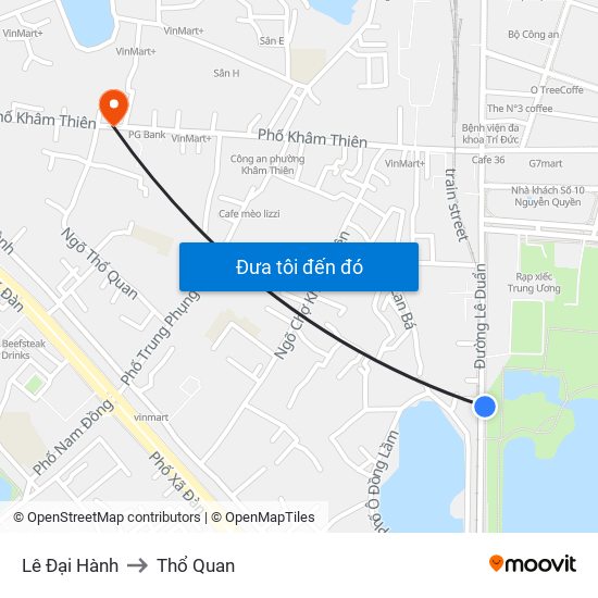 Lê Đại Hành to Thổ Quan map