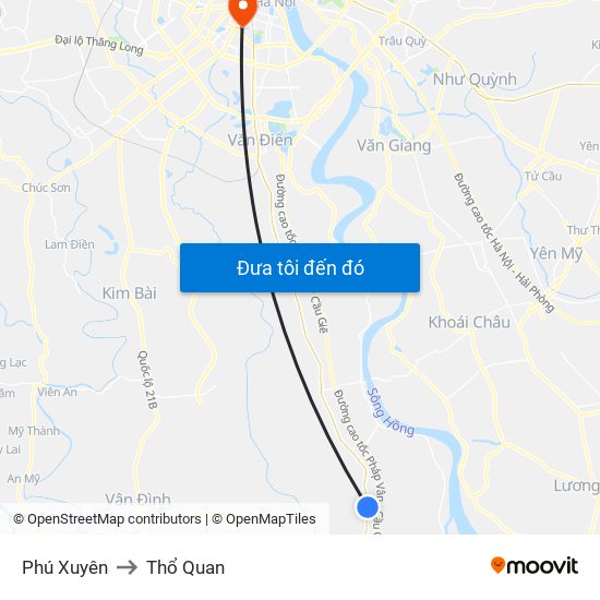 Phú Xuyên to Thổ Quan map