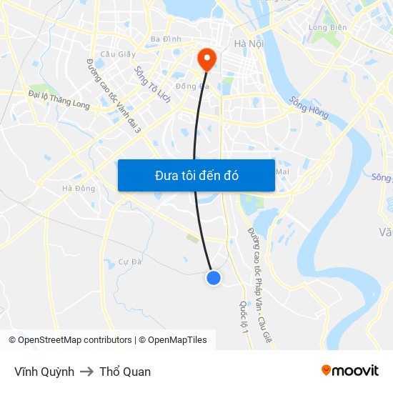Vĩnh Quỳnh to Thổ Quan map