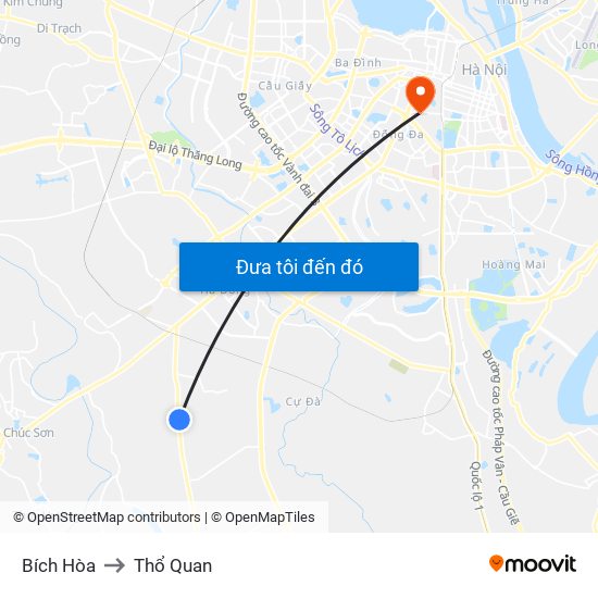 Bích Hòa to Thổ Quan map