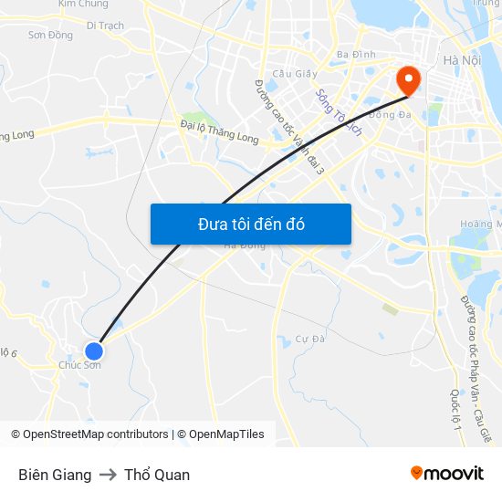 Biên Giang to Thổ Quan map