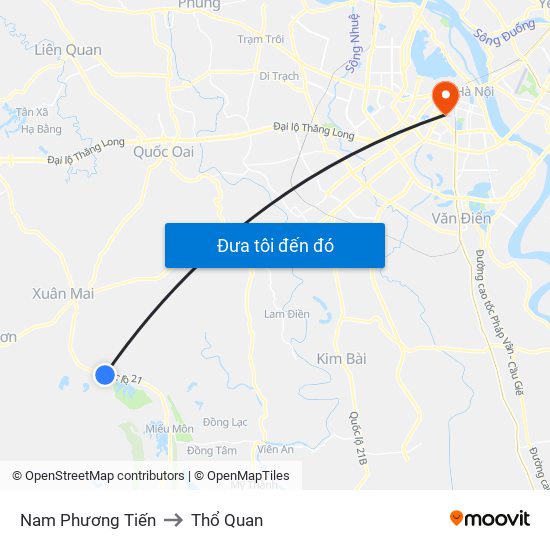 Nam Phương Tiến to Thổ Quan map