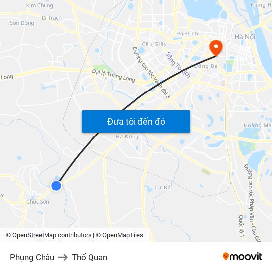 Phụng Châu to Thổ Quan map