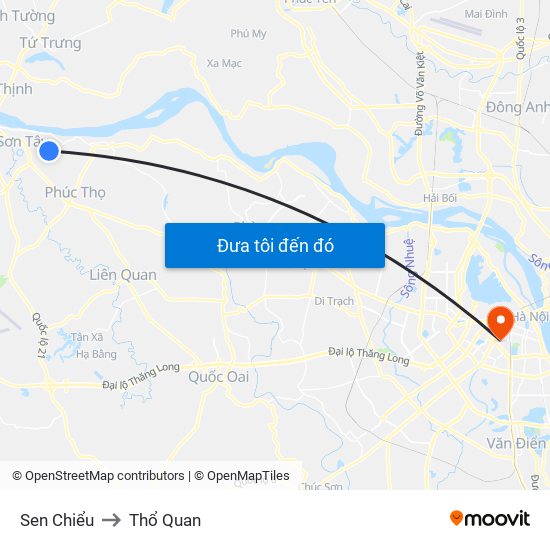 Sen Chiểu to Thổ Quan map