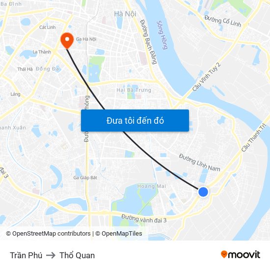 Trần Phú to Thổ Quan map