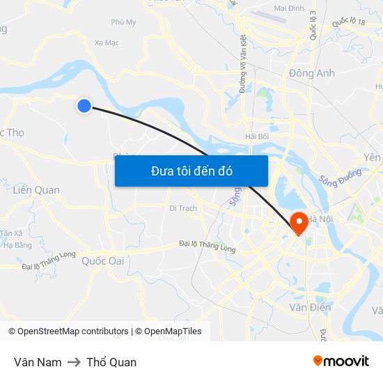 Vân Nam to Thổ Quan map