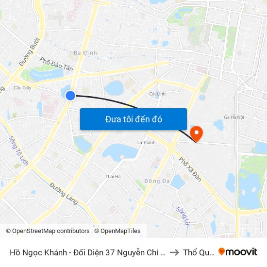 Hồ Ngọc Khánh - Đối Diện 37 Nguyễn Chí Thanh to Thổ Quan map