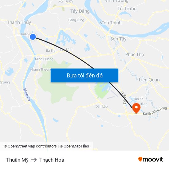 Thuần Mỹ to Thạch Hoà map