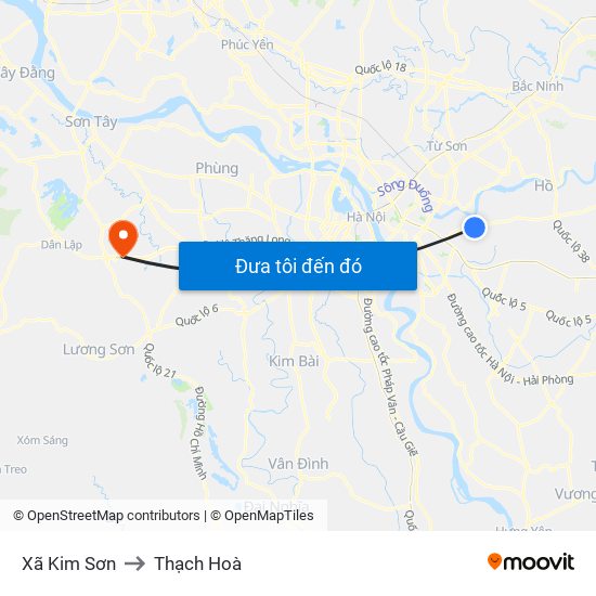 Xã Kim Sơn to Thạch Hoà map