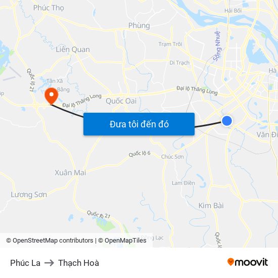 Phúc La to Thạch Hoà map