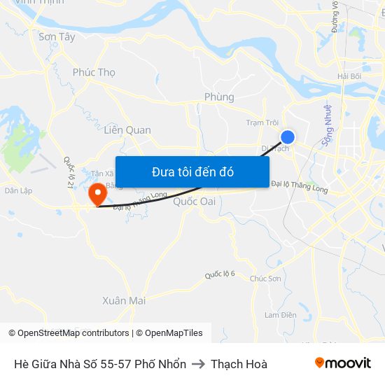 Hè Giữa Nhà Số 55-57 Phố Nhổn to Thạch Hoà map