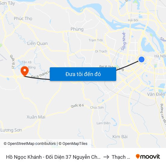 Hồ Ngọc Khánh - Đối Diện 37 Nguyễn Chí Thanh to Thạch Hoà map