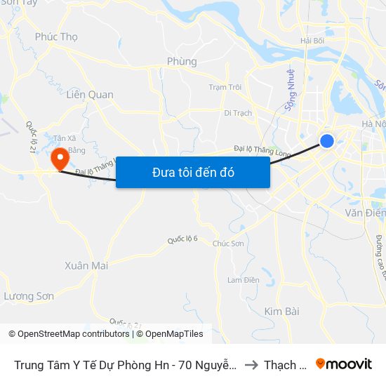 Trung Tâm Y Tế Dự Phòng Hn - 70 Nguyễn Chí Thanh to Thạch Hoà map