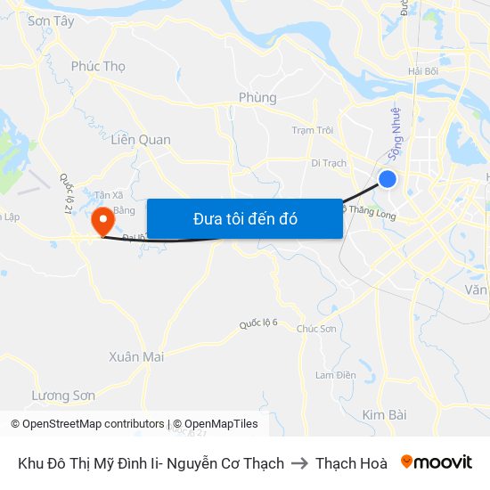 Khu Đô Thị Mỹ Đình Ii- Nguyễn Cơ Thạch to Thạch Hoà map