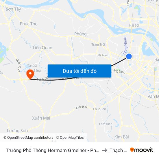 Số 9 Phạm Văn Đồng to Thạch Hoà map