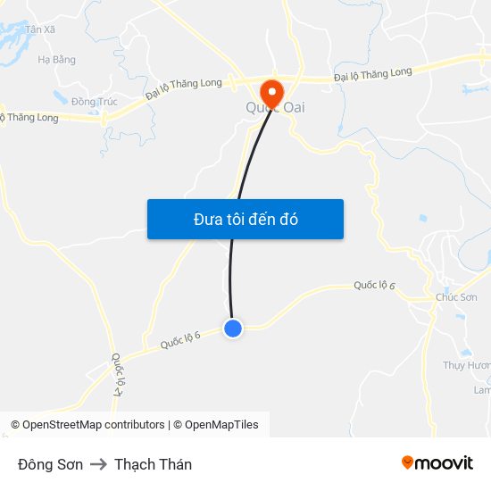 Đông Sơn to Thạch Thán map