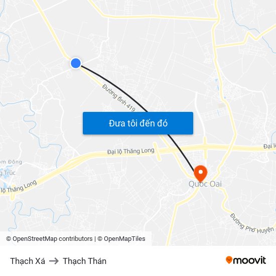 Thạch Xá to Thạch Thán map