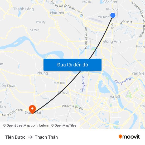 Tiên Dược to Thạch Thán map