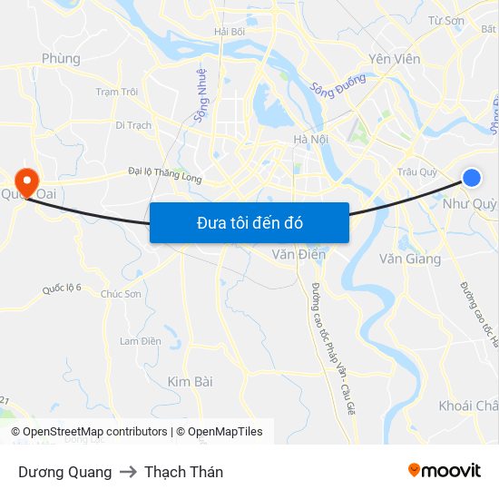 Dương Quang to Thạch Thán map