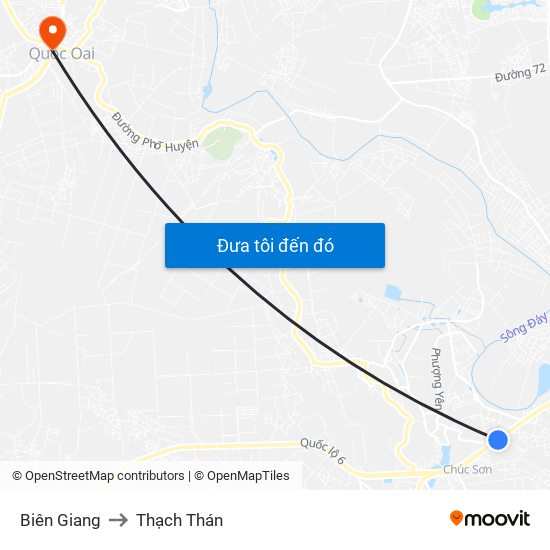 Biên Giang to Thạch Thán map