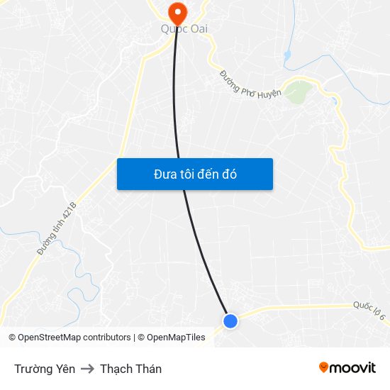 Trường Yên to Thạch Thán map