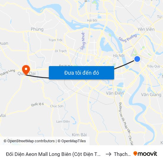 Đối Diện Aeon Mall Long Biên (Cột Điện T4a/2a-B Đường Cổ Linh) to Thạch Thán map