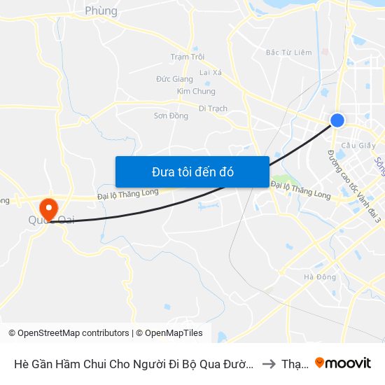 2b Phạm Văn Đồng to Thạch Thán map