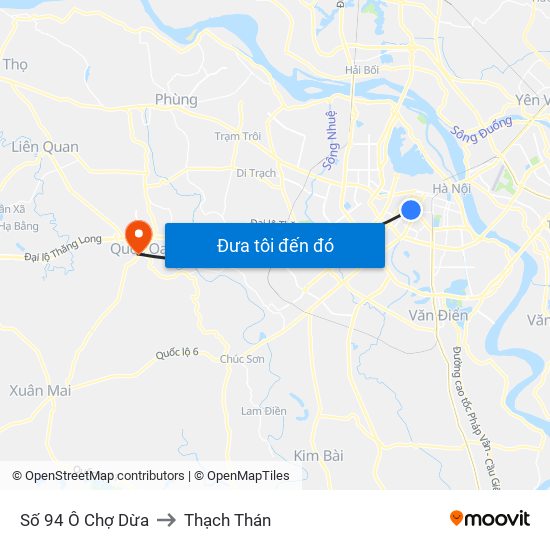 Số 94 Ô Chợ Dừa to Thạch Thán map